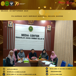 PA.SAMBAS IKUTI SEMINAR NASIONAL SECARA DARING