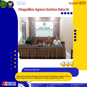 PA Sambas Ikuti Bimtek Komunikasi Terhadap Kaum Rentan Secara Daring