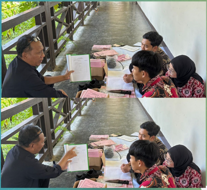 Pamong Mahasiswa PKPKHP Bimbing Kegiatan Retensi Arsip PA Sambas