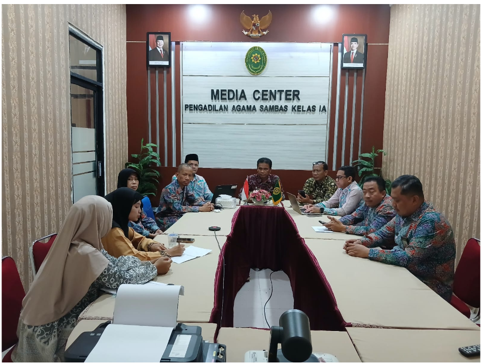 Singkat, Padat dan Aksional, PA Sambas Gelar Monev Posbakum Triwulan I Tahun 2026